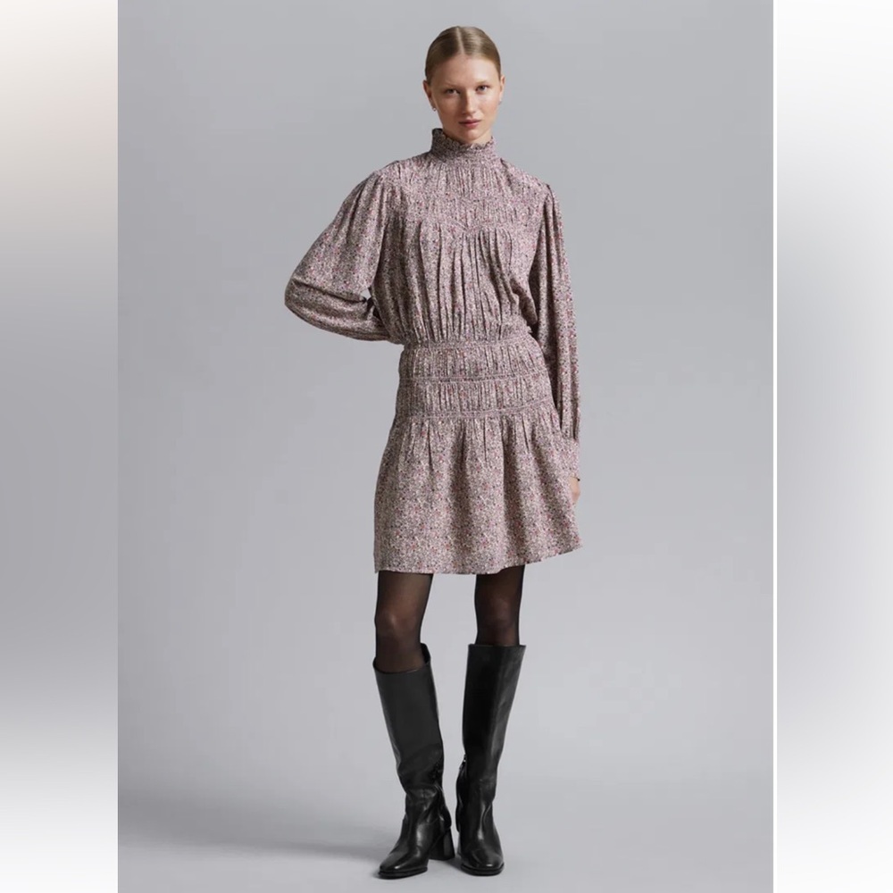& OTHER STORIES

Smocked-Neck Mini Dress